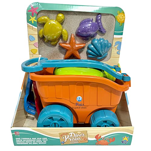 Diver Praia - Carriola Com Acessórios, DiverToys