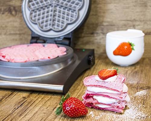 ROMMELSBACHER WA 1000/E Waffeleisen (1000 Watt, 18cm Durchmesser, hochwertige Antihaftbeschichtung) Edelstahl – Bild 5