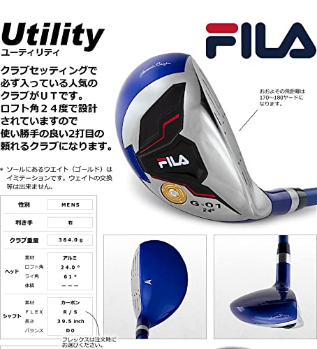 Amazon.co.jp: FILA GOLF メンズゴルフクラブセット【右用－S】+