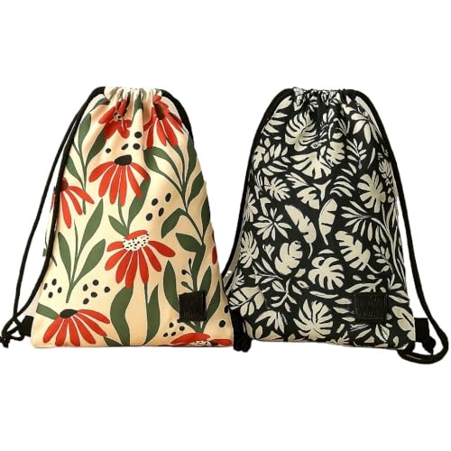 Mochila Academia，Bolsa Mochila Saco Estampas Farm Saquinho Sacochila para Academia Impermeável Resistente(Vermelha - Impermeável)