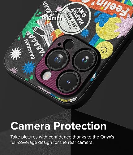 Image of Ringke Onyx Compatible With iPhone 15 Pro Case Cover Rugged Flexible Durable Anti-Slip Tpu Protection Shockproof iPhone 15 Pro Back Cover - Sticker, Multicolour