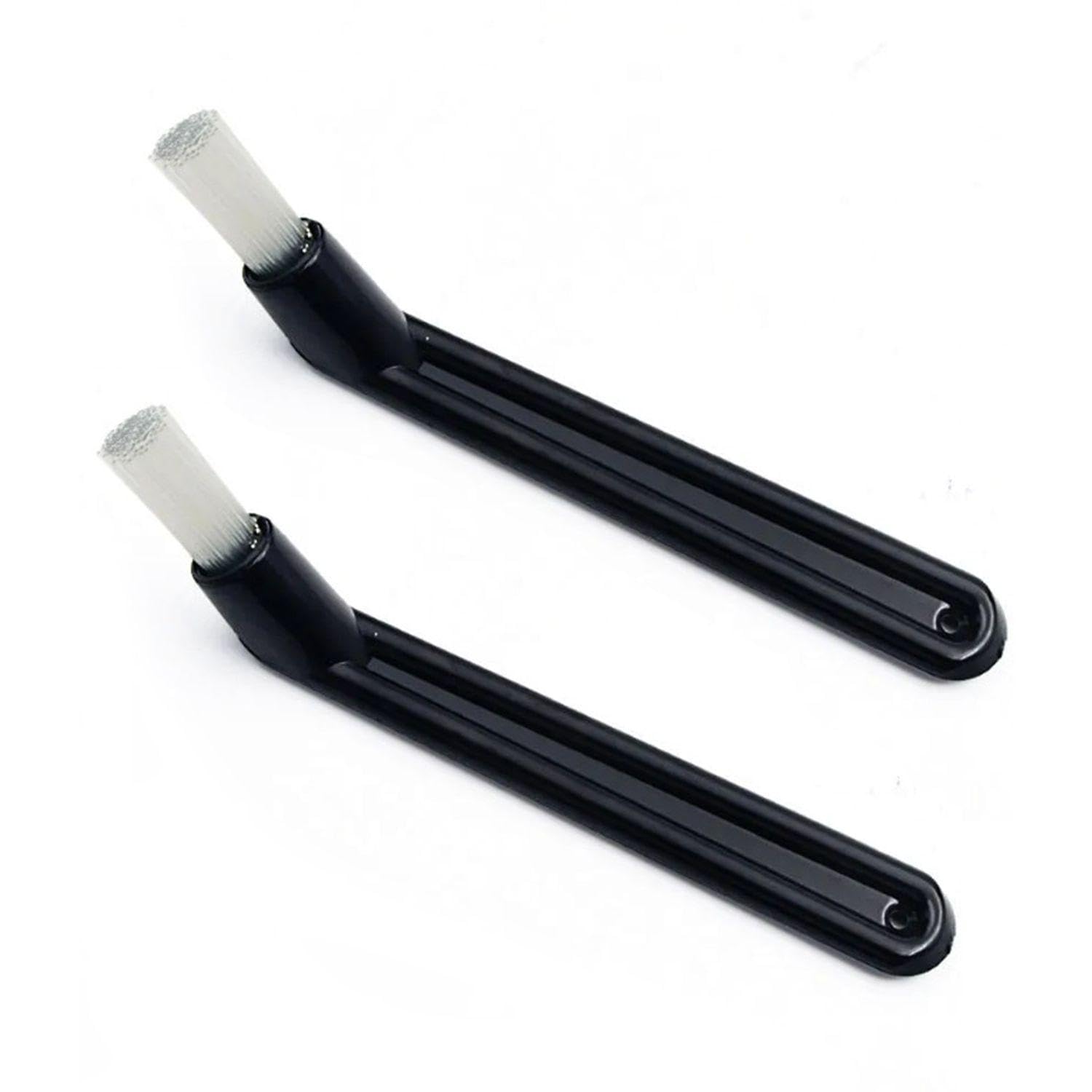 VEHYEGOI 2-Piece Espresso Machine Cleaning Brush Set, Black, Nylon Bristles, Ergonomic PP Handle