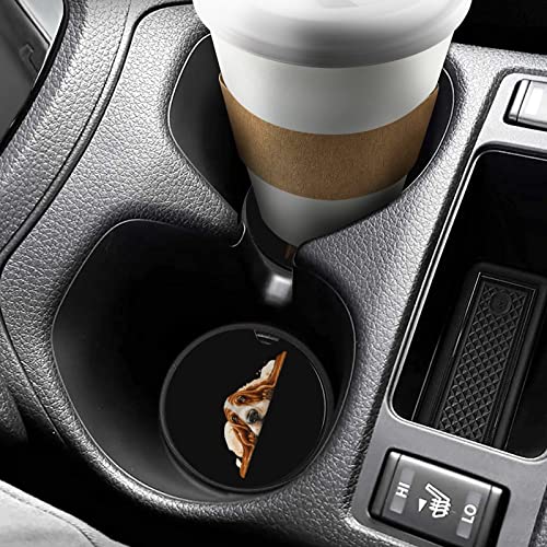 Portavasos para auto de madera Basset Hound 2PCS miniatura 6
