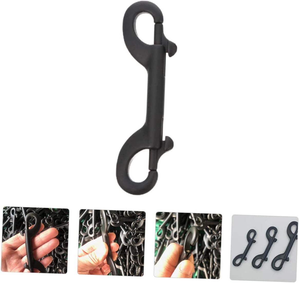 Double Ended Pulling Buckle Snaps Hook,Double-End Pulling Buckle Dog Leash Double Headed Stainless Steel Double