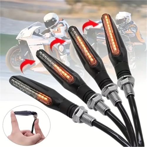 4 Luces Intermitentes Universales Para Motocicleta Evita Alcances con Luz Freno y DRL 3