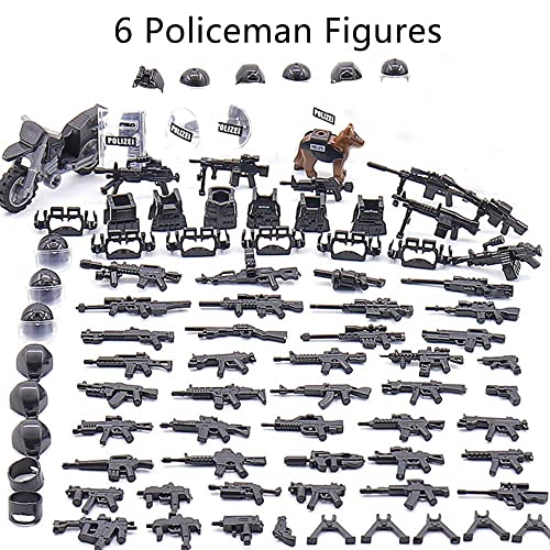 12 Soldier Building Block Military Building Toy For Age 6-12, Army Building Kits Battle Brick,Policeman 12 Mini Figures Model With Weapons Toy And Equipment,Building Block Toys Gifts For Boys #TOP2