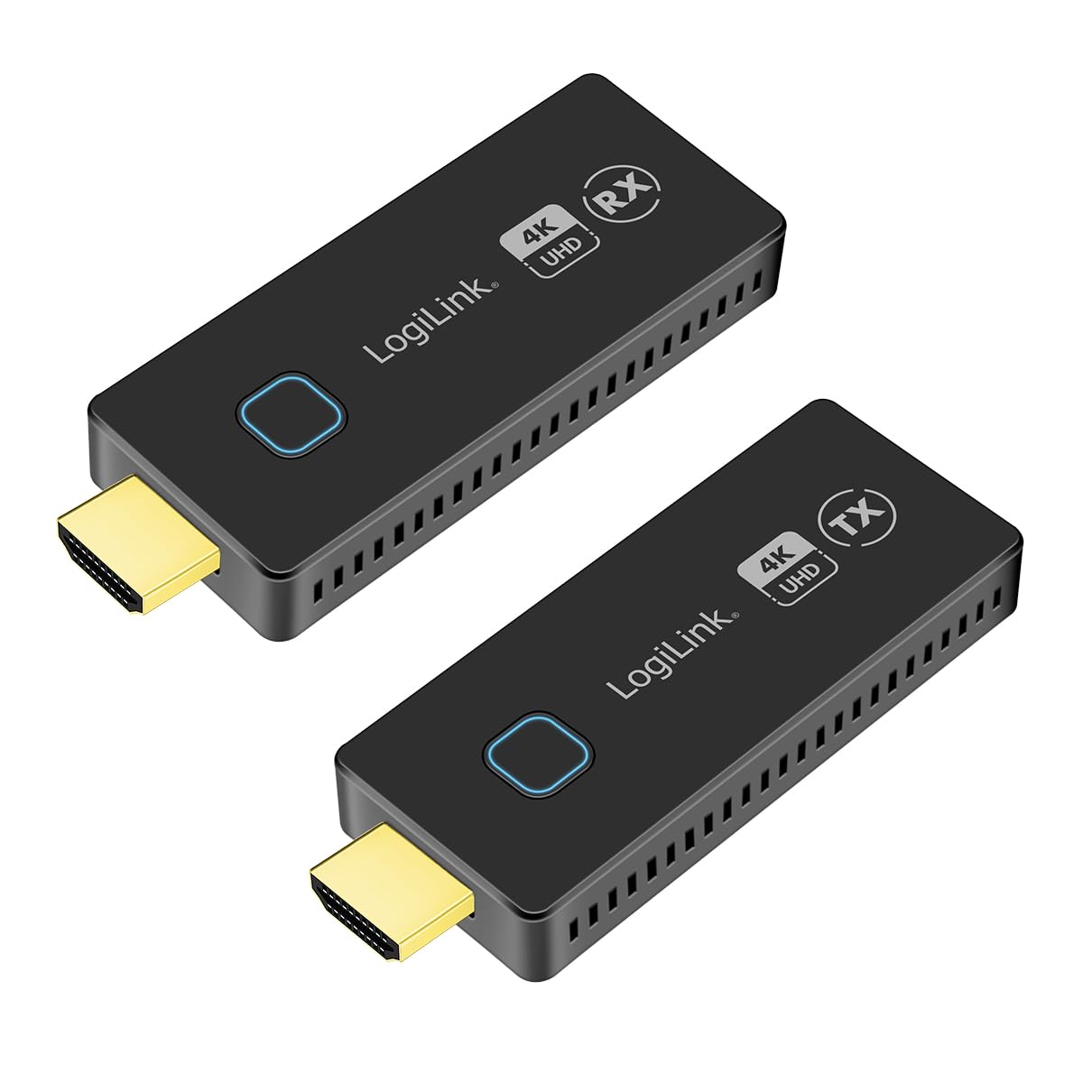 LogiLink HDW0102 - zestaw do transmisji HDMI, kompaktowy, bezprzewodowy, 30 m, 1zu1, 4K 60 Hz, wyświetlanie i udostępnianie danych/wideo na telewizorze za pomocą WLAN HDMI