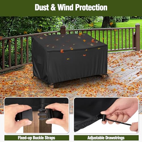MR. COVER Patio Furniture Covers for 2 Seat Sofa, Outdoor Couch Covers Waterproof, Fits up to 60" W x 35" D x 35" H, Moisture-Proof & UV Protection, Black by MR. COVER - Image 6