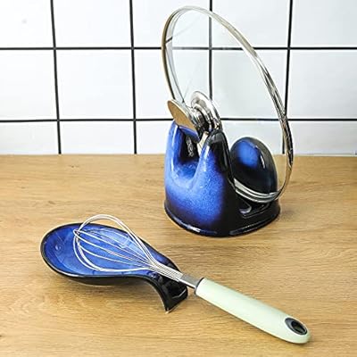 Nihow Ceramic Spoon Rest: 4 Inch Stable Utensil Rest - Heat Resistant Spoon Holder for Kitchen counter/Countertop/Stove…