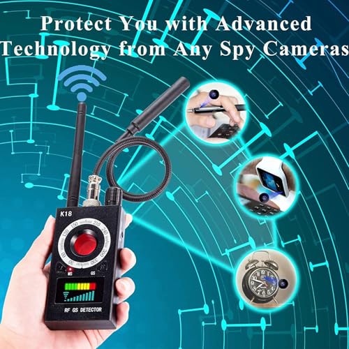Image of DEATTI K18 Anti Spy Detector for RF Signal Scanner Device, Hidden Camera, Bug, GPS Tracker, Camera Finder (DECM40)
