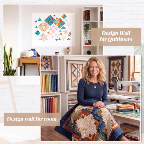 Image of Buryeah 1 Pcs Quilt Design Wall Fabrics 60 x 48 Inches, No Grid, White
