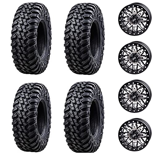 Four 30x10-14 Tusk TERRABITE Heavy Duty 8-Ply Radial UTV Tires mo...