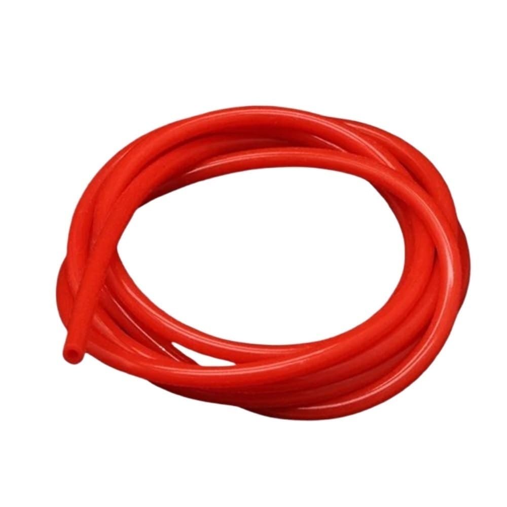 Yjqhody Red Soft Rubber Hose 1 Meter Proof Pressure Resistant Hose, Id 0.5-10Mm Flexible Rubber Soft Drink Pipe Water Connector(,7Mm*9Mm)