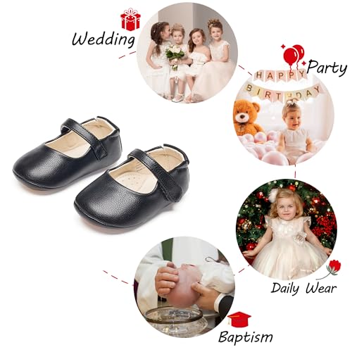 Image of PHIRAMIN Toddler Girl Mary Jane Dress Shoes-Little Girl School Uniform Shoes for Wedding Party