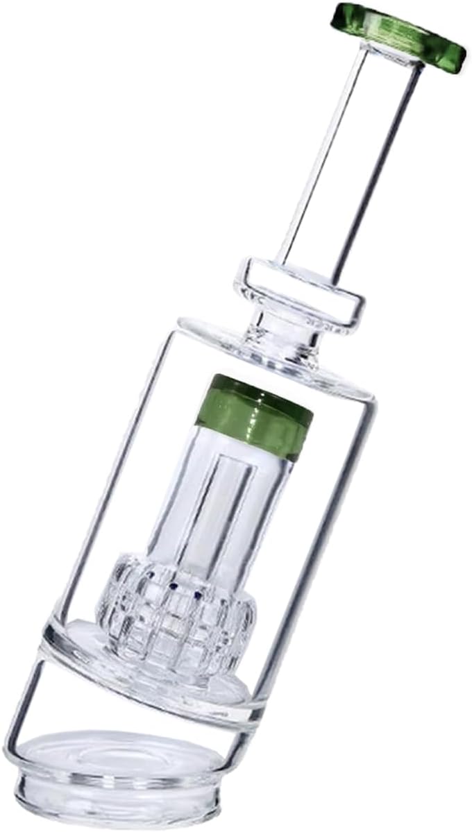 Precision Grooved Bottom Connection Hand-Blown Aesthetic Glasswork glass bottle (White)