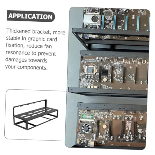 DIY Bare Frame Computer Case para GPUs Mid Tower Mining Rig Chassis con Gestión de Cables Limpia y Refrigeración miniatura 6