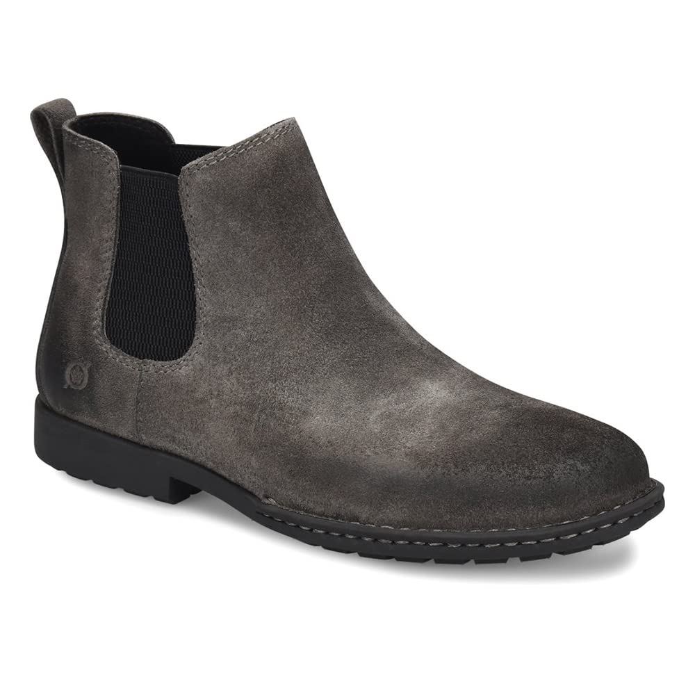 BORN Men's Shane Chelsea Boot – Leather Upper, Rubber Outsole, Rear Pull Tab