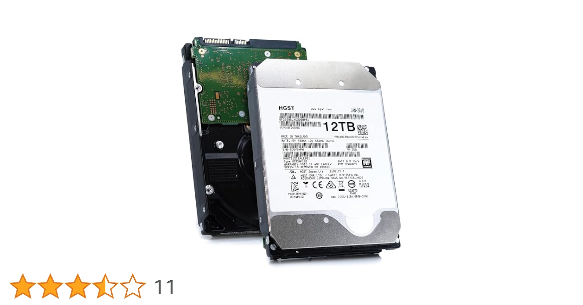 Amazon | HGST 12TB hdd 3.5インチ,ハードディスク 7200rpm