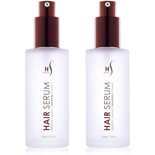 Herstyler Argan Oil Serum for Natural Shine - Anti-Frizz Straightening Serum for Damaged Tresses (Pack of 2)