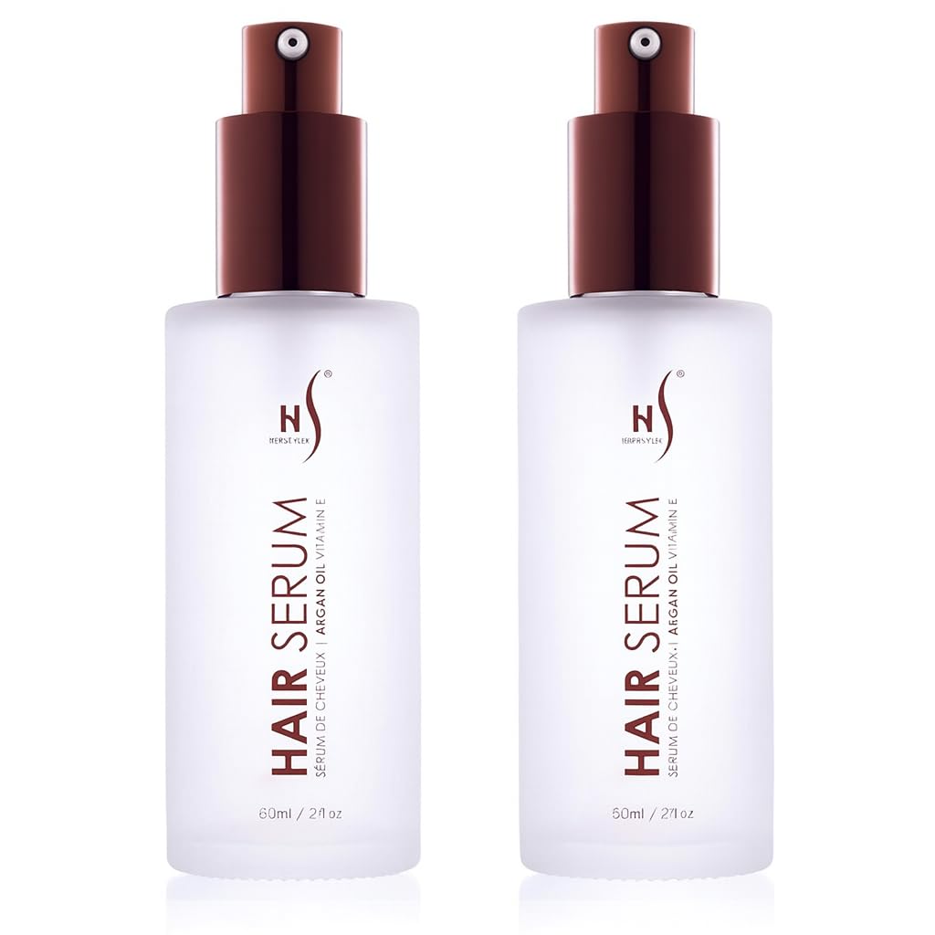 Herstyler Dry Hair Serum for Natural Shine - Aceite De Argan - Anti Frizz for Straightening Tresses - Argan Oil for Damaged Hair (Pack of 2)