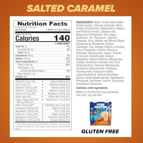 Image of Pure Protein Protein Shake, 30g Complete Protein, Ready to Drink and Keto-Friendly, Vitamins A, C, D, and E plus Zinc to Support Immune Health, 11oz Bottles, 12 Pack, Variety Pack