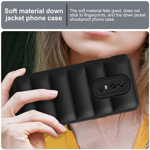 Image of Plus Puffer Case Camera Protection Soft Back Cover for OnePlus 6 - Black