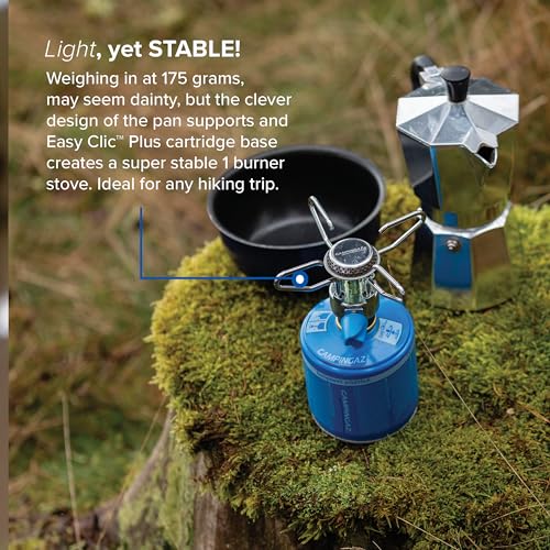 Campingaz Bleuet Micro Plus Camping Stove, lightweight 1-burner Gas Stove, high power 1250 watts, for camping, festivals, hiking, runs off CV 470 gas gartridges, Blue - Image 3