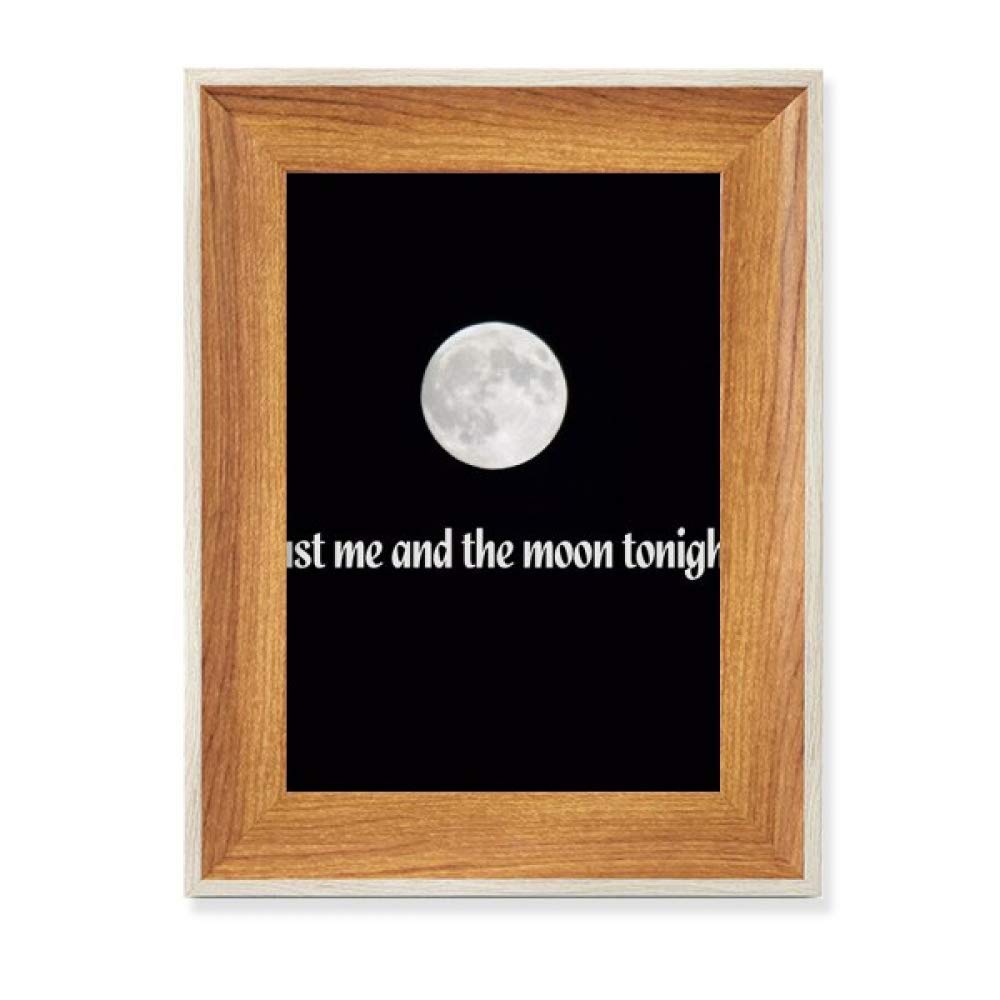 Tableau art peinture moi et la lune fini les bureaux vides avec ce cadre bois