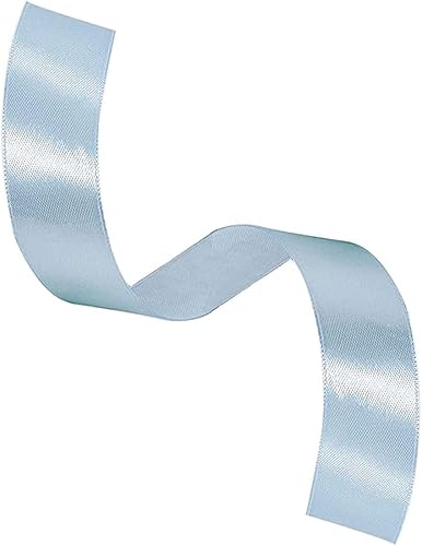 Miniatura 2 de Xmasold Cinta de satén azul claro de 1 pulgada x 25 yardas, cintas de tela para envolver regalos, guirnaldas de Navidad, adornos de árbol de