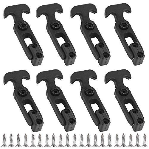 Creatyi 8 PCS Rubber Flexible T-Handle Draw Latches,for Tool Box,Cooler, Golf Cart, Engineering Machine Hood or Farm Machinery