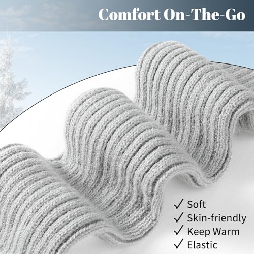 Image of Passionbility Leg Warmers for Women 80s, Ribbed Knit Long Socks Leg Warmer