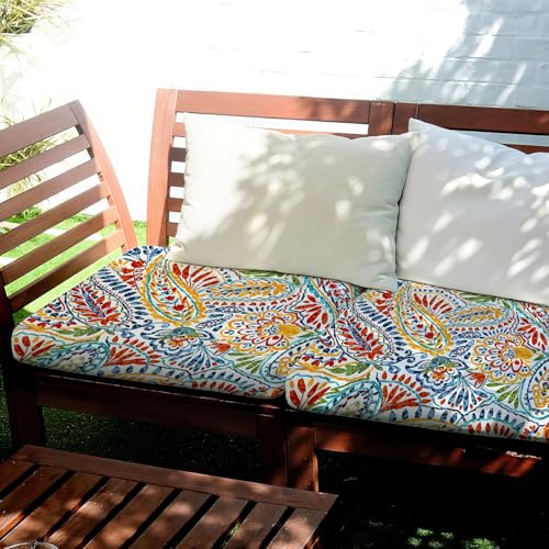 BBSET 8 Pcs Paisley Patio Sofa Cushion Cover Stretch Outdoor Sofa Seat Cushions Cover Indoor Replacement Couch Chair Slipcover Flexibility (Paisley) - Thumbnail 7