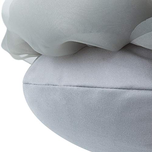 Image of JWH Stereo Flower Throw Pillow Covers, Light Gray, 12 Inch