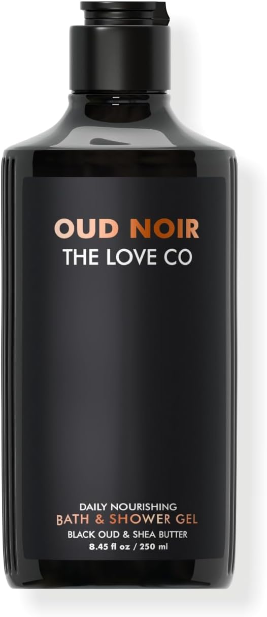 The Love Co. Oud Noir Luxury Mens Body Wash- Shower Gel, Unisex Personal Care Products - Vegan & Paraben Free Bath Soap that Hydrates and Gently Cleanses