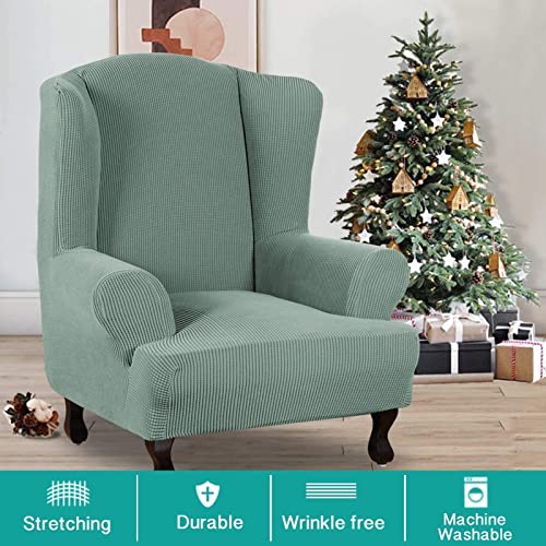 Funda elástica jacquard de silla orejera lavable protector para muebles salón D 6