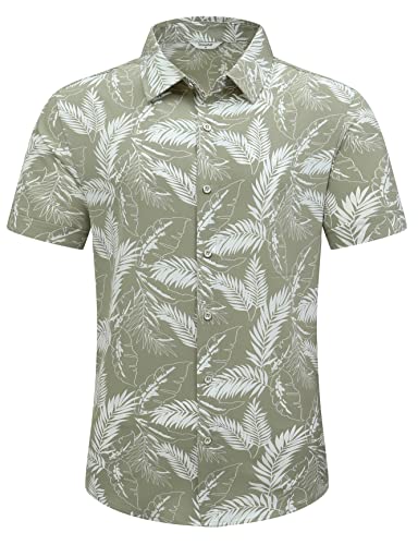 Mens Hawaiian Shirt, Short Sleeves Button Down Beach Clothing, Unisex Summer Flamingos Casual Aloha Floral Shirts3