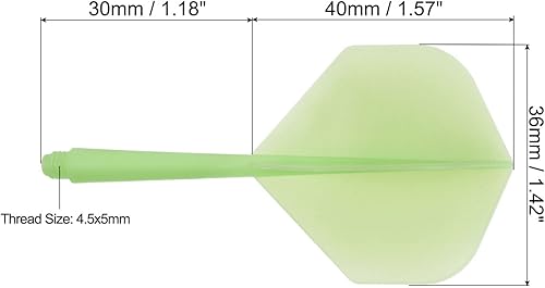 Vista 2 de PATIKIL Eje de dardo integrado y vuelo, juego de dardos ligero Verde