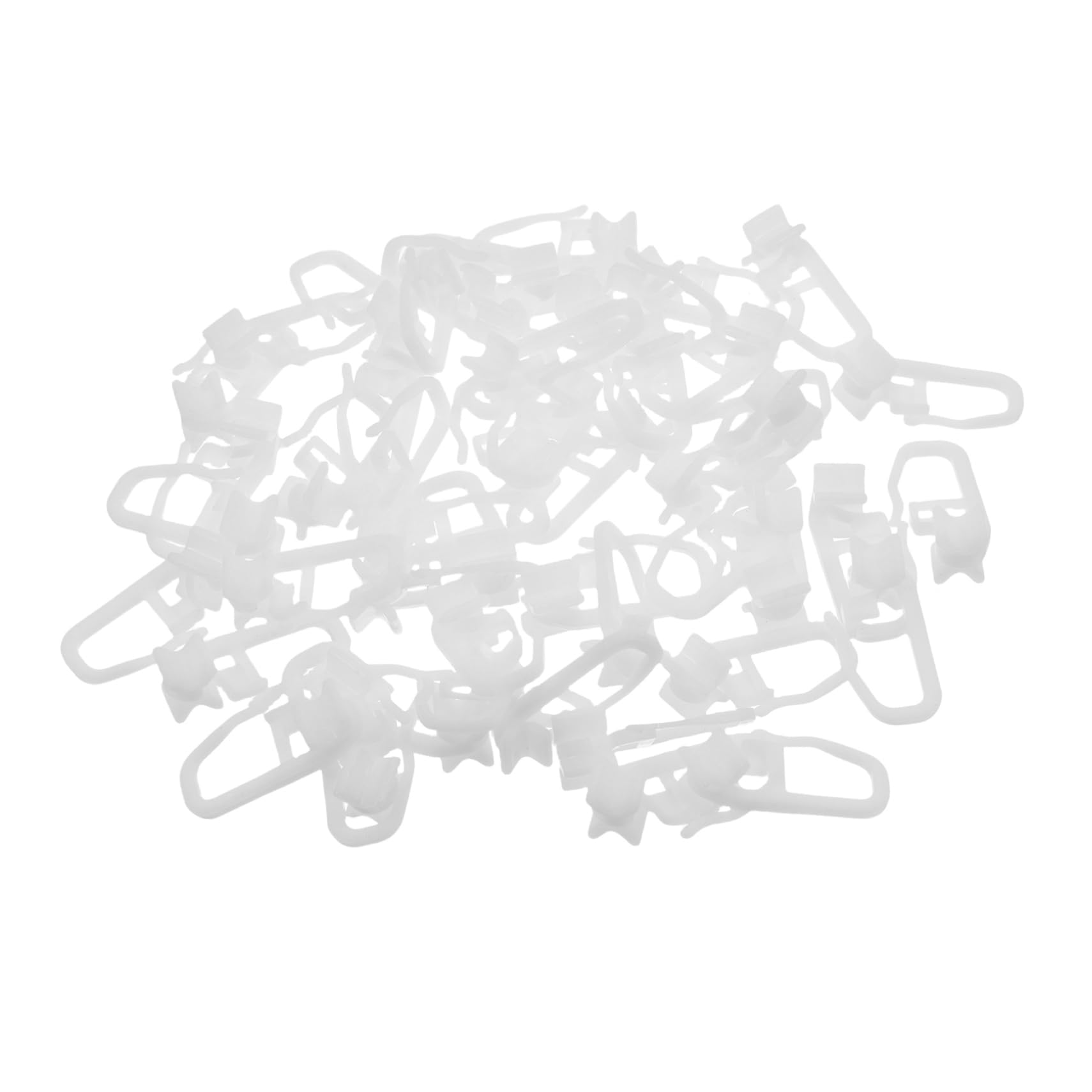Levemolo Curtain Accessories 50pcs Drapery Rail Track Hooks Sliding Curtain Track Roller Hooks for Bathroom
