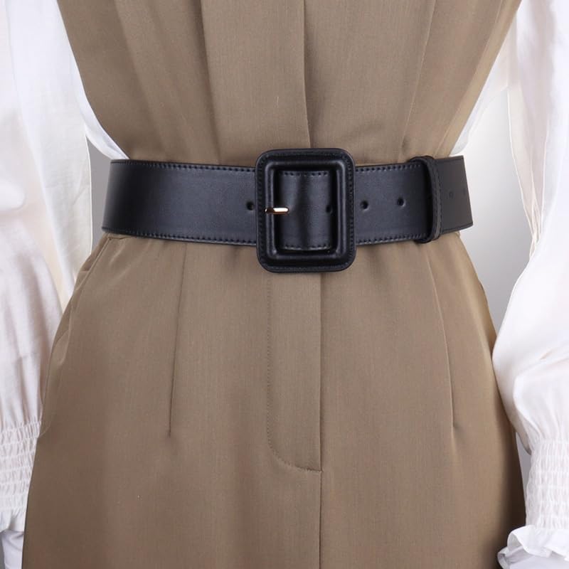 Sweater Waistband for Women with Wide Waistband Decoration Suit Dress with Coat and Outer Belt for(White-Dinosaur Doodle4)3