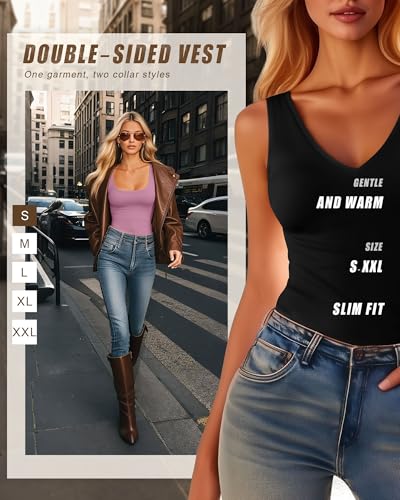 72% Off Women's Thermal Tank Tops - 3 Pack Fleece Lined Camisole