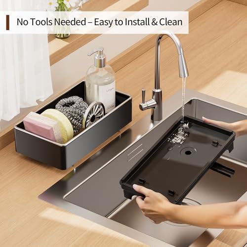 MOUKABAL Stainless Steel Sponge Holder with Rotating Drain - Image 5