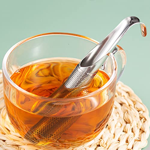 HEMOTON 4 coladores de té de acero inoxidable duraderos colgantes infusores de té coladores de té (plata) - Imagen 3