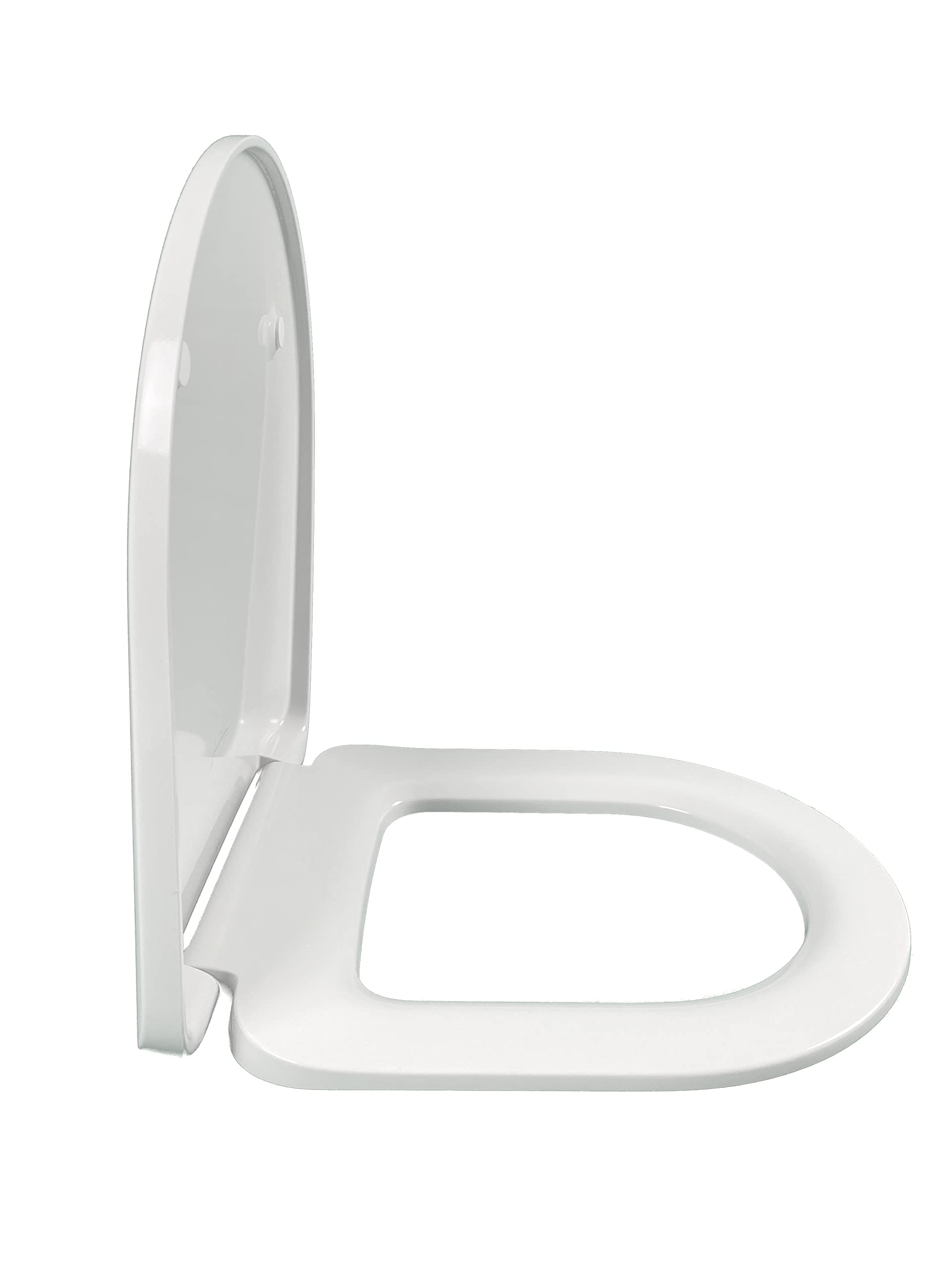 Asiento Jacob Delafon - Serenity E22864-00 / Thermodur extra-plano de descenso progresivo y desmontable, con bisagras metálicas inoxidables. Compatible con inodoros Serenity. Color blanco.