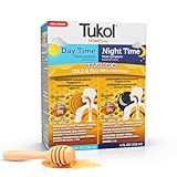 TUKOL Honey Day and Night Cold and Flu Medicine - Cold and Cough Medicine for Adults, Multi-Symptom Formula for Headache, Fever, Sore Throat, Cough, and Nasal Congestion, 4 Oz Each