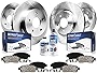 Detroit Axle - 302mm FRONT & REAR Brake Rotors & Ceramic Brake Pads w/Hardware Replacement for 2007-2011 Dodge Nitro & 2008-2012 Jeep Liberty - 10pc Set