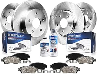 Detroit Axle - Front and Rear 302mm Disc Rotors w/Ceramic Brake Pads Replacement for Hyundai Santa Fe Kia Sorento - 10pc Set