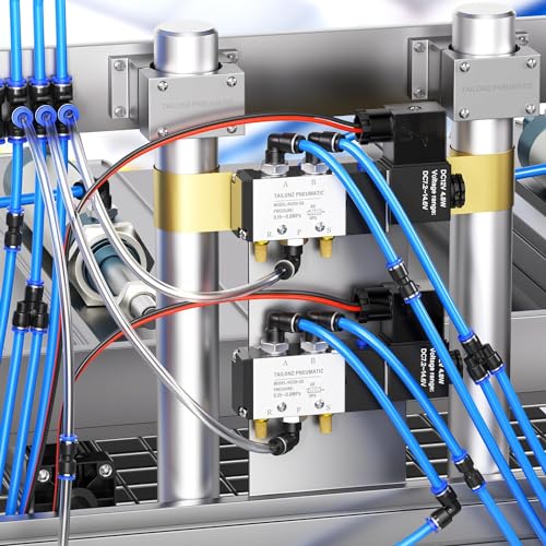 Tailonz Pneumatic 50 Pcs Straight Push Connectors Plastic Quick Release Connectors Air Line Fittings For 5/32 1/4 5/16 3/8 1/2Tube thumb #4