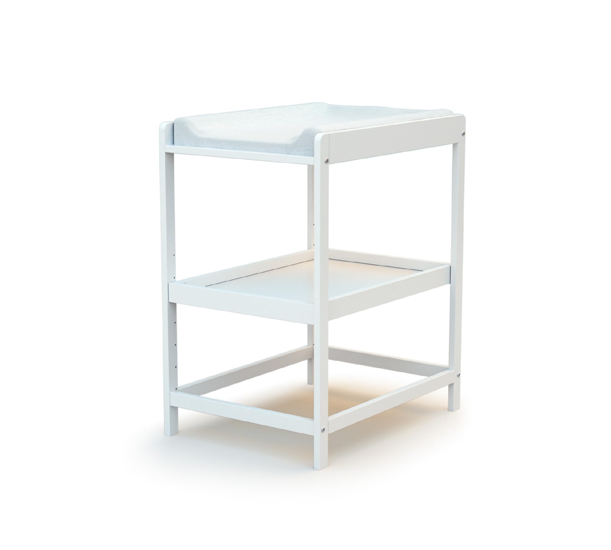 AT4 - Cambiador bebé 1 estante CONFORT madera - Blanco - 73 x 54 x 90 cm