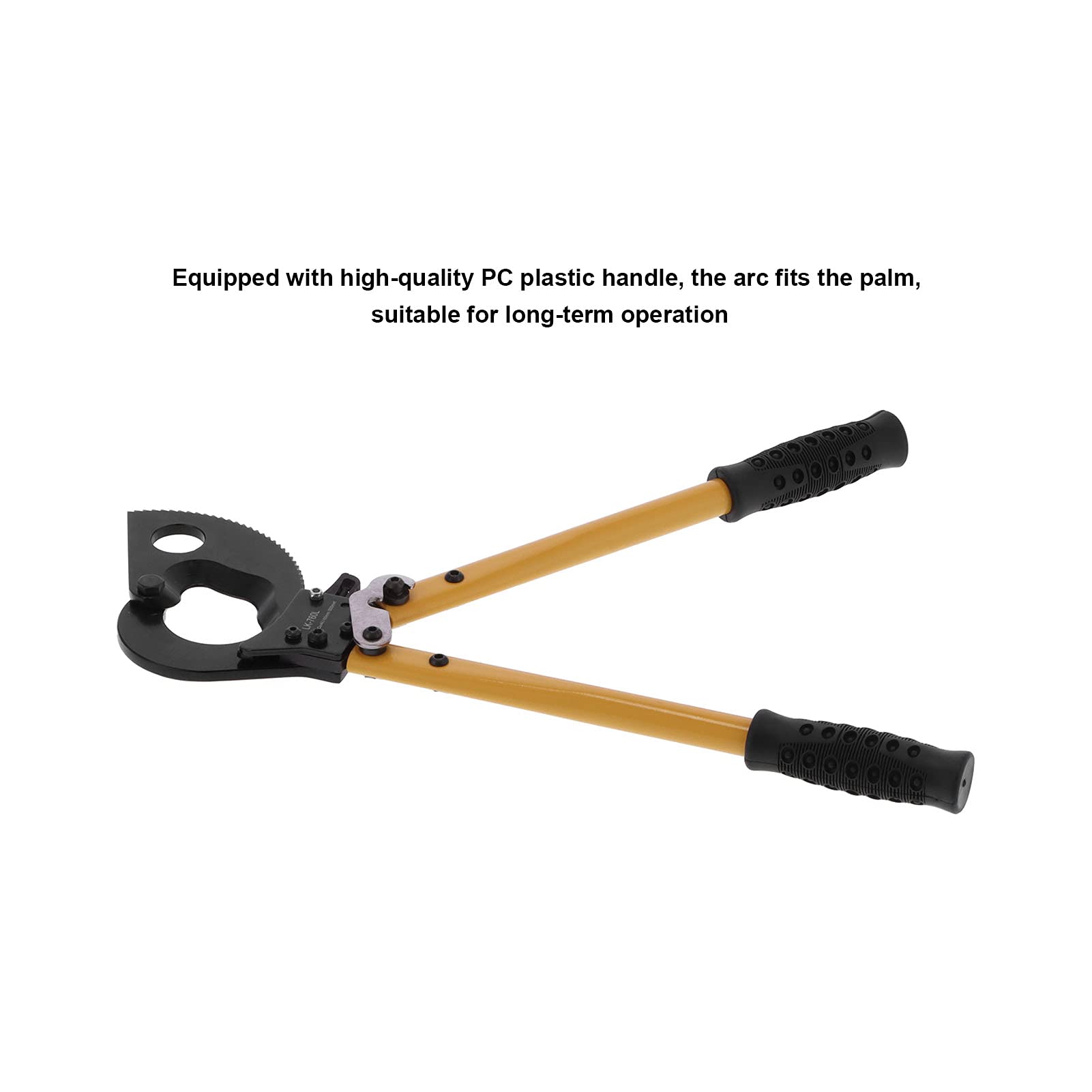 Acouto Obcinak do Kabli Stalowe Nożyczki z grzechotką PC Plastikowy Uchwyt Ręczne Narzędzie do Cięcia Drutu LK-760L i Twardości Hartowanej Obcinak Kabli Zapadkowy Szczypce Cięcia Ręcznego Kabla