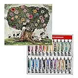 ヒグチユウコ×ホルベイン 2023 コラボアイテム 透明水彩絵具 5ml 2号 24色セット(083441)